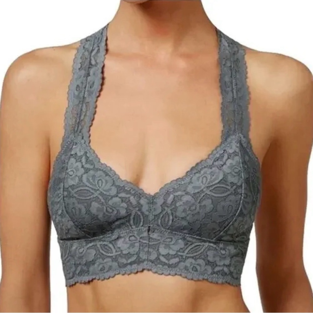 Free People Intimately Gallon Lace‎ Bralette in Gray size Medium